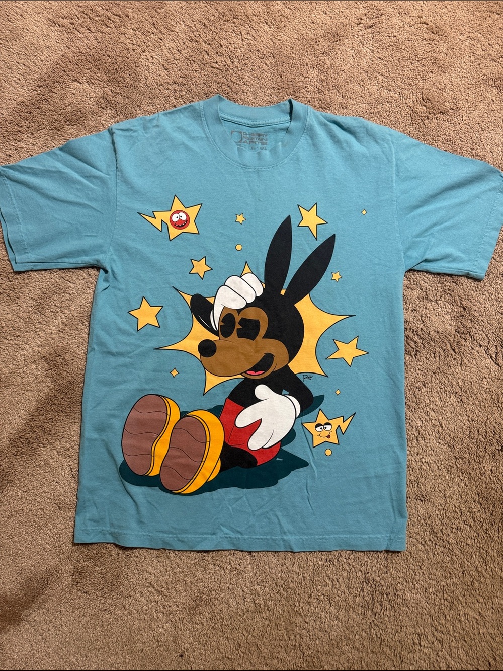 Cherry Mountain Arts x Rello Mickey Mouse Pop Art T-Shirt Blue Men’s M